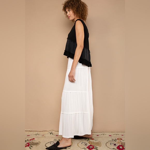 POL White Ribbed Knit Wide Leg Pants | Relaxed Fit - Picture 4 of 5